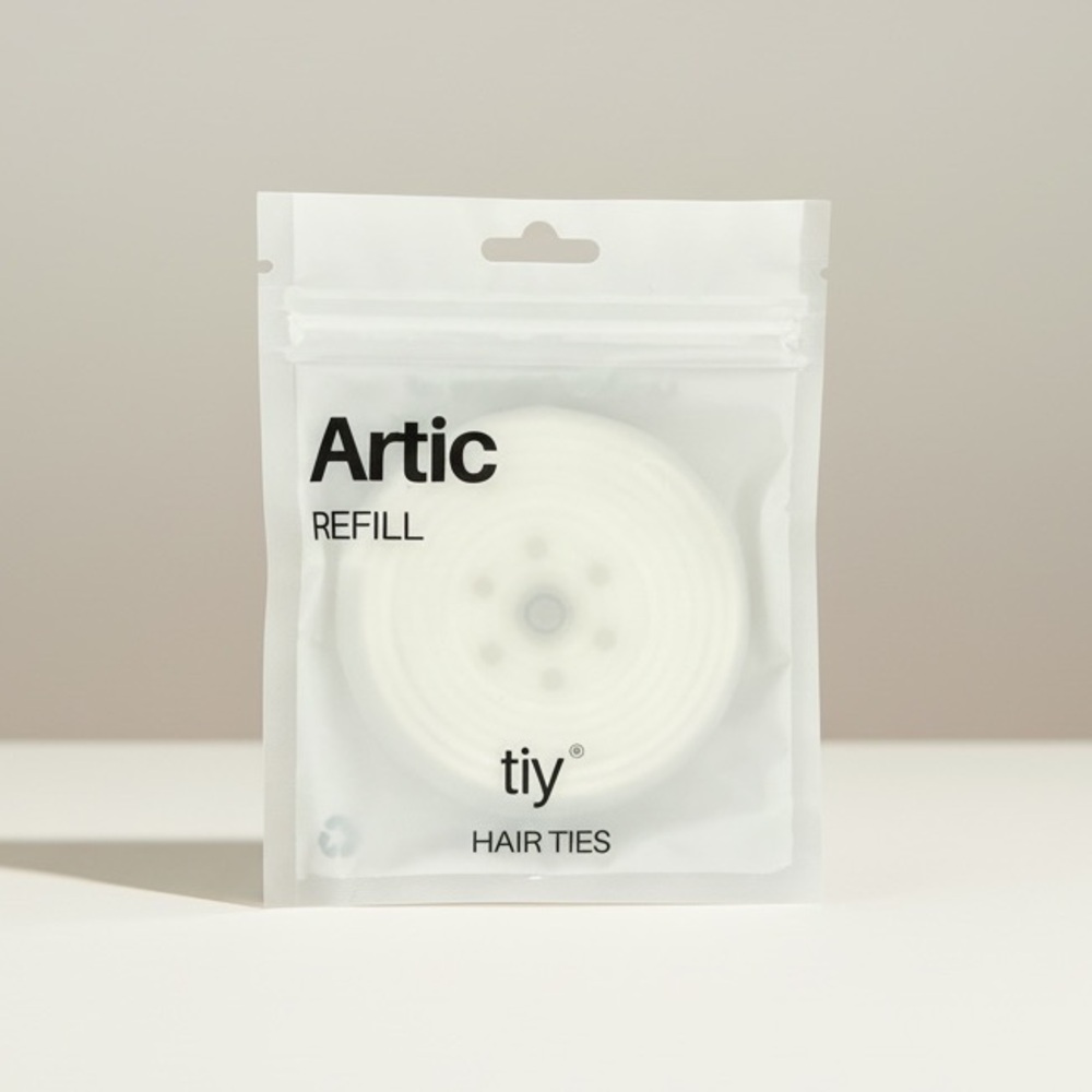 TIY Hair Ties Artic Refill White Elastic Cords